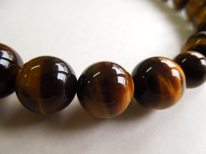 虎目石四分玉片手数珠焦茶二五房共仕立 お数珠の安田念珠店へ｜総本山