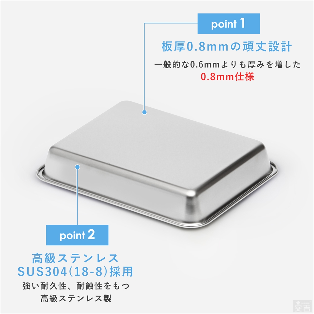 ステンレスバット 網セット 深型 (15枚取サイズ) - 厨房機器専門店 安吉