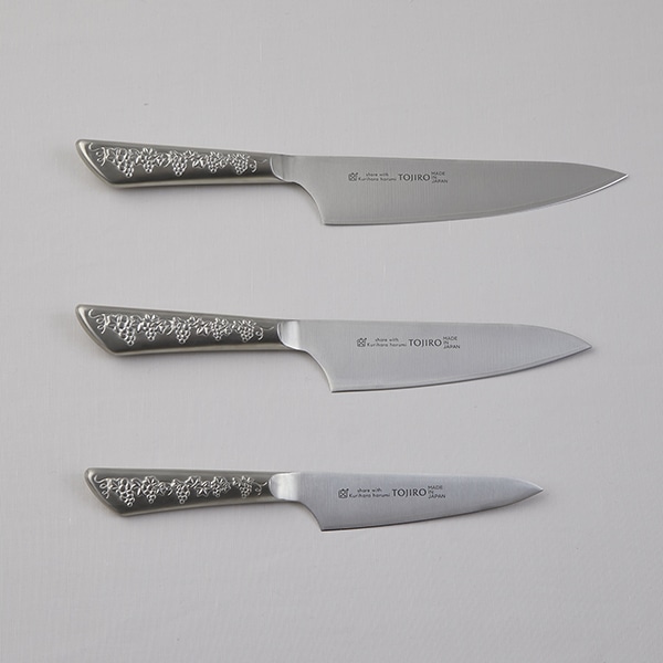 ゆとりの空間×TOJIRO PRO複合材ぶどう柄キッチンナイフ M｜包丁