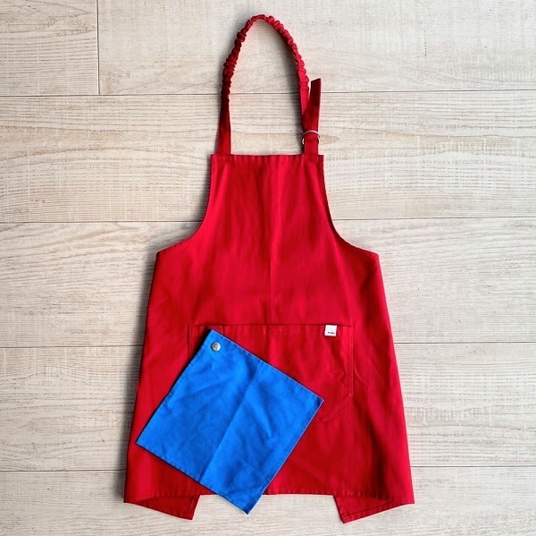 WEB限定】カラーチノエプロン（キッズ）レッド｜栗原心平セレクト