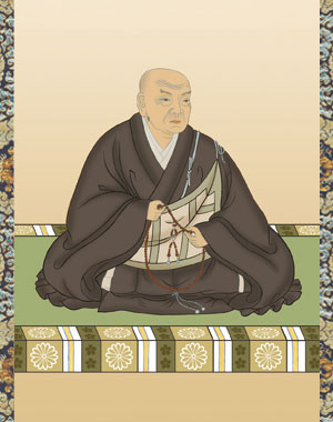 仏画の掛け軸 大森宗華作 蓮如上人御影