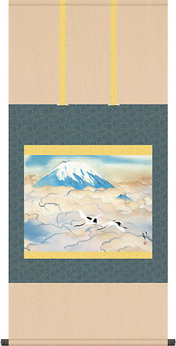 有名作家の掛け軸 川端龍子作 舞鶴図