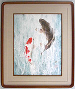 掛軸屋さん 鯉の滝登り 開運額・掛軸