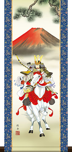 端午の節句掛け軸 長江桂舟作 大成武者