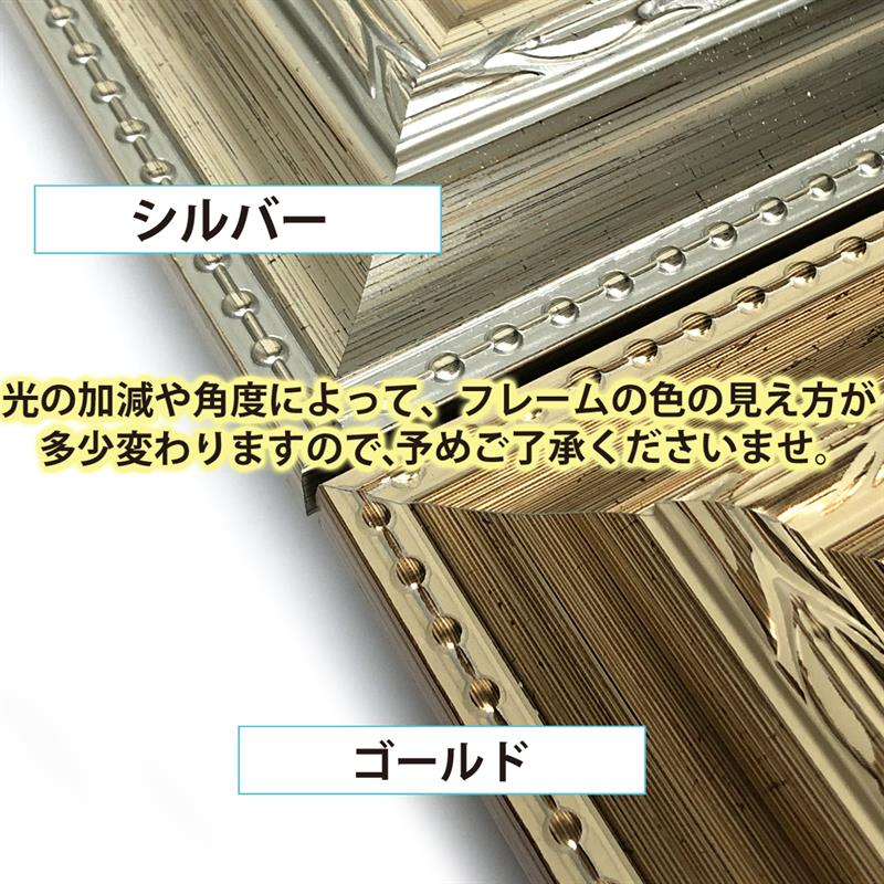 額縁 油彩額 スパダ シルバー SM (227×158) アクリルカバー付き | ゆめ画材