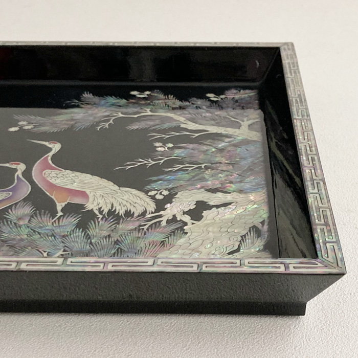 韓国四角漆螺鈿お盆 食器・螺鈿・漆器 夢市場本店【韓国チマチョゴリと