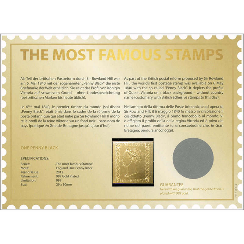 切手・趣味の通信販売｜スタマガネット ババリア一番切手「黒一」 24金