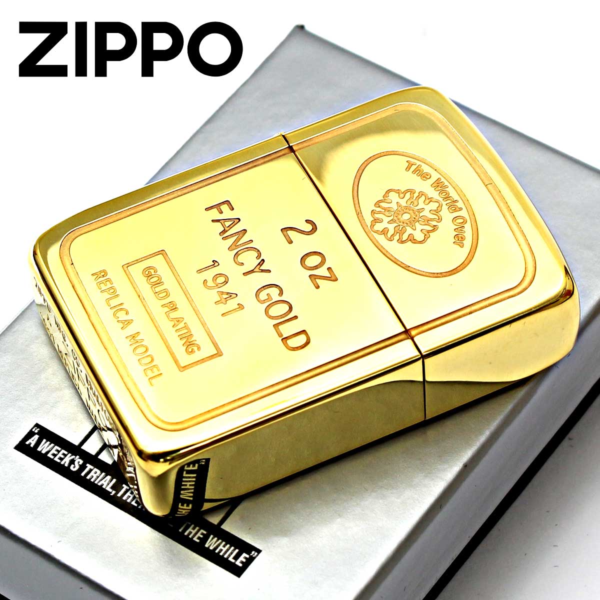 Zippo ジッポー 1941レプリカ インゴット 金メッキ ゴールドプレート