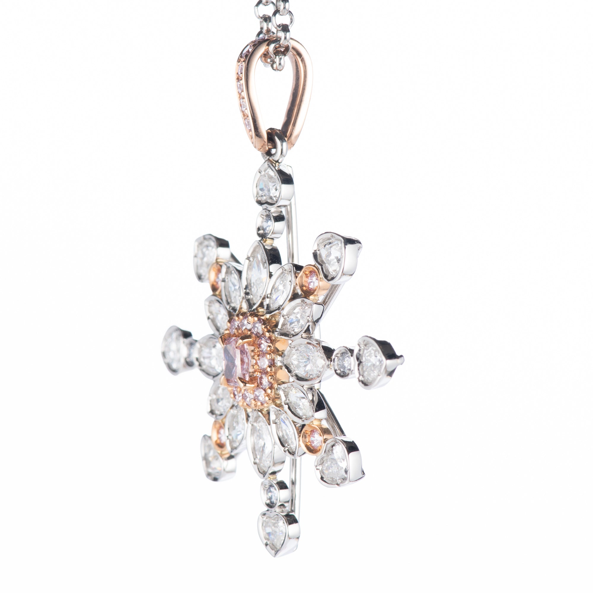 0.20ct ファンシーインテンスピンクダイヤモンドペンダントプラチナ