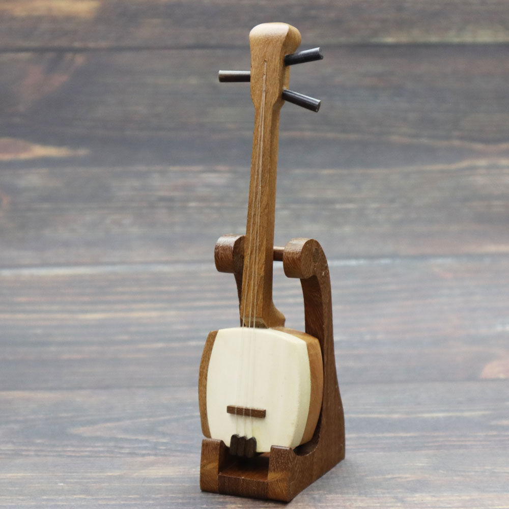 ミニチュア 和楽器 1/6 スケール 三味線 専用スタンド付き ｜World