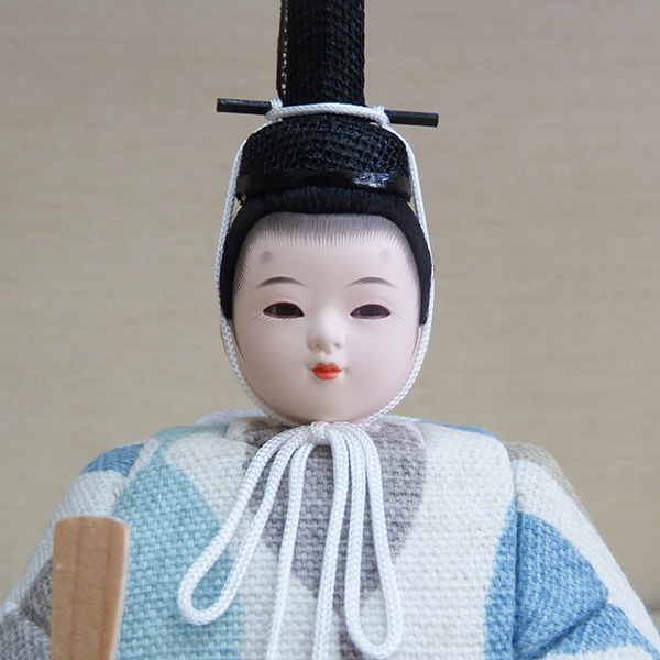 工房ゆうき 木目込み ひなろこ親王オフホワイト塗ケース飾り/人形の松川