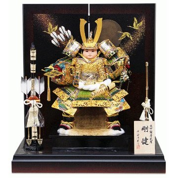 凛としたお顔が人気の五月人形子供大将飾り/人形の松川