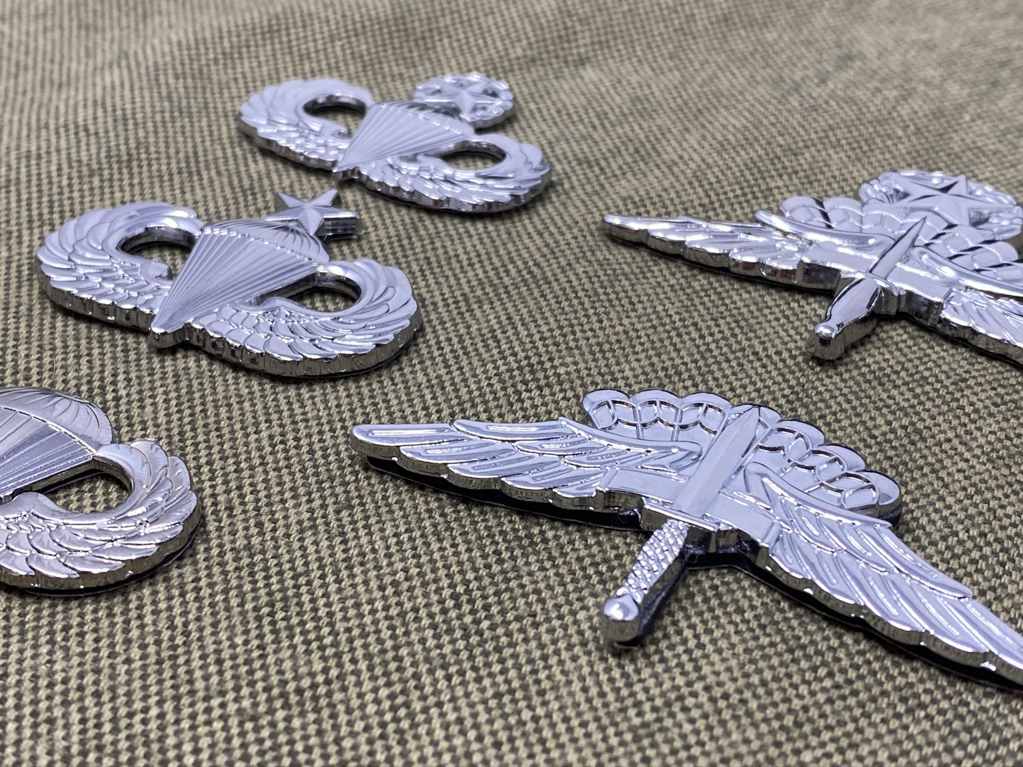 Military Free fall MFF (Basic) Car Badge with 3M Back - Excalibur