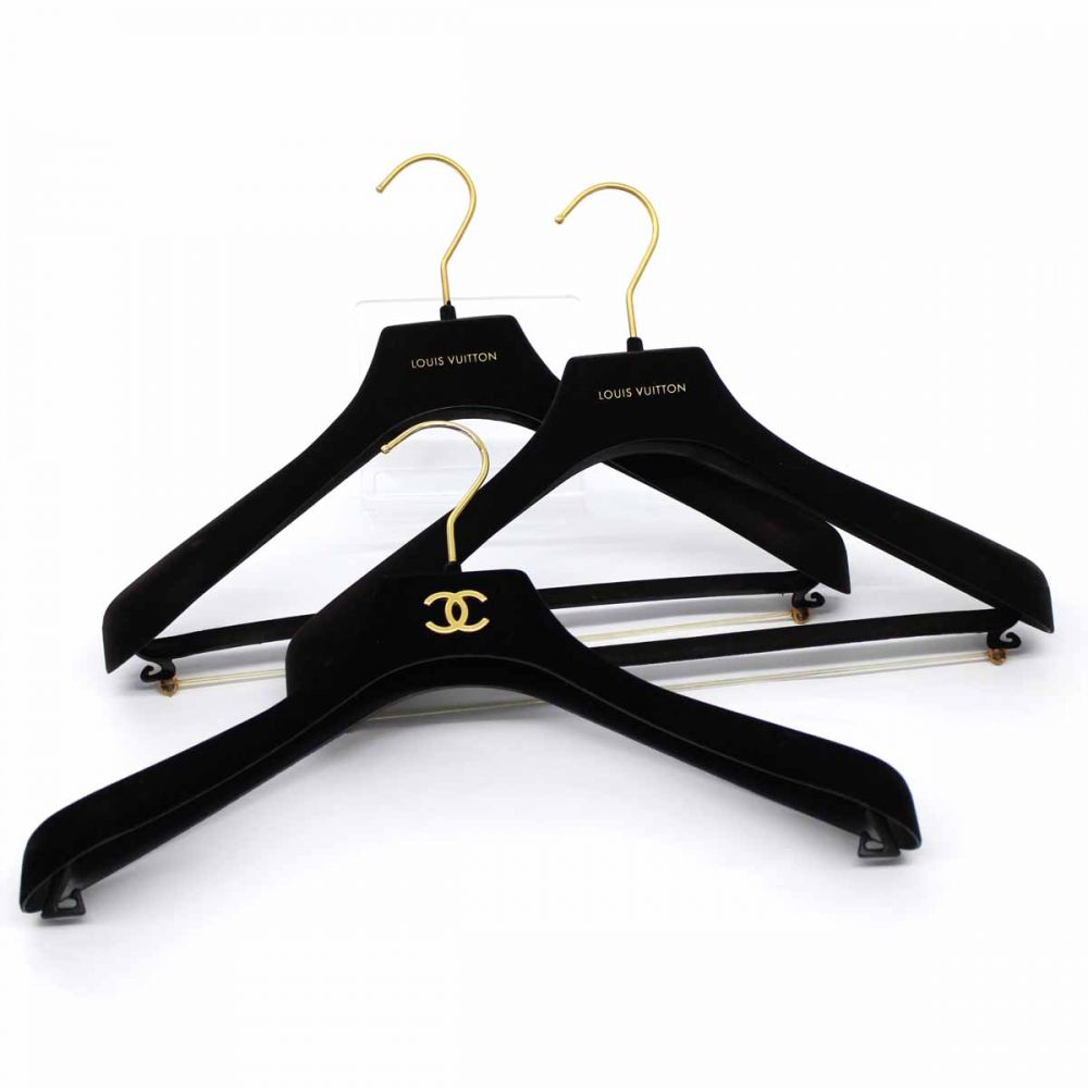 ブランドハンガー3点/ルイヴィトン2/シャネル1/非売品/ベルベット