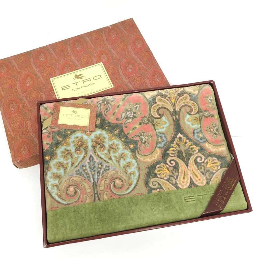 エトロ/バスタオル/ペイズリー柄/西川産業/コットン/マルチカラー/箱