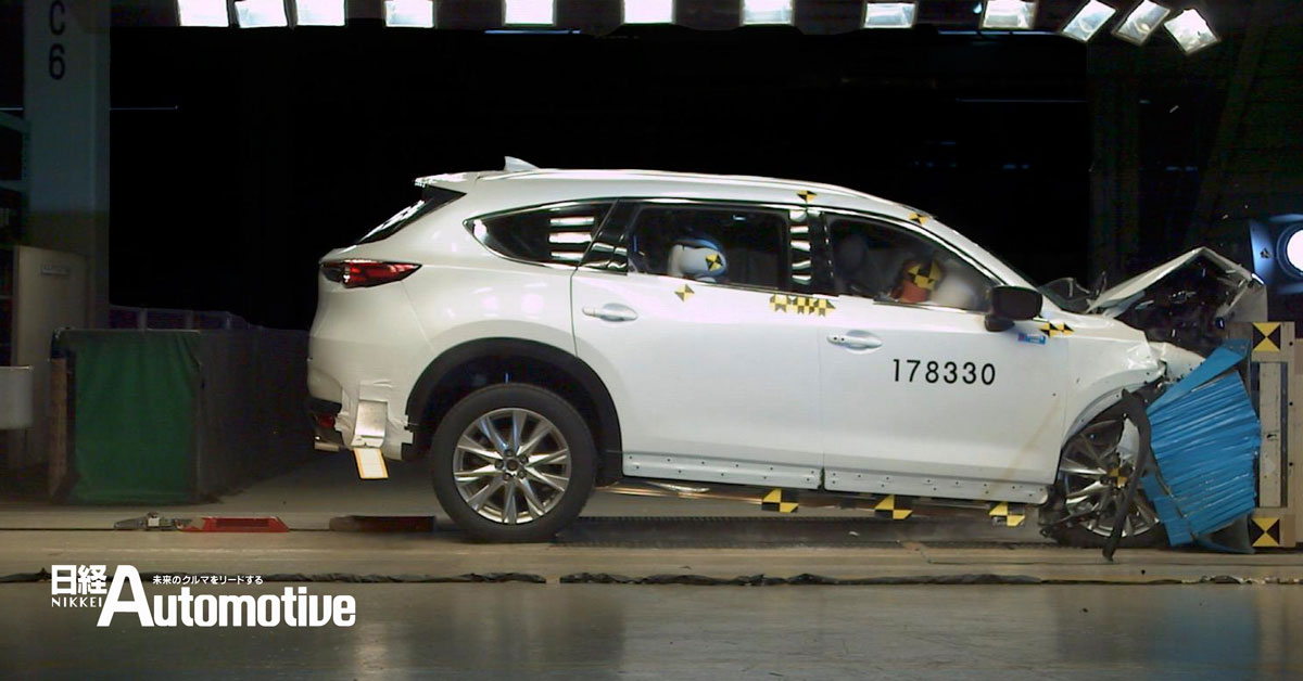 マツダ「CX-8」の衝突安全、ぶつかっても乗員を守る | 日経クロス