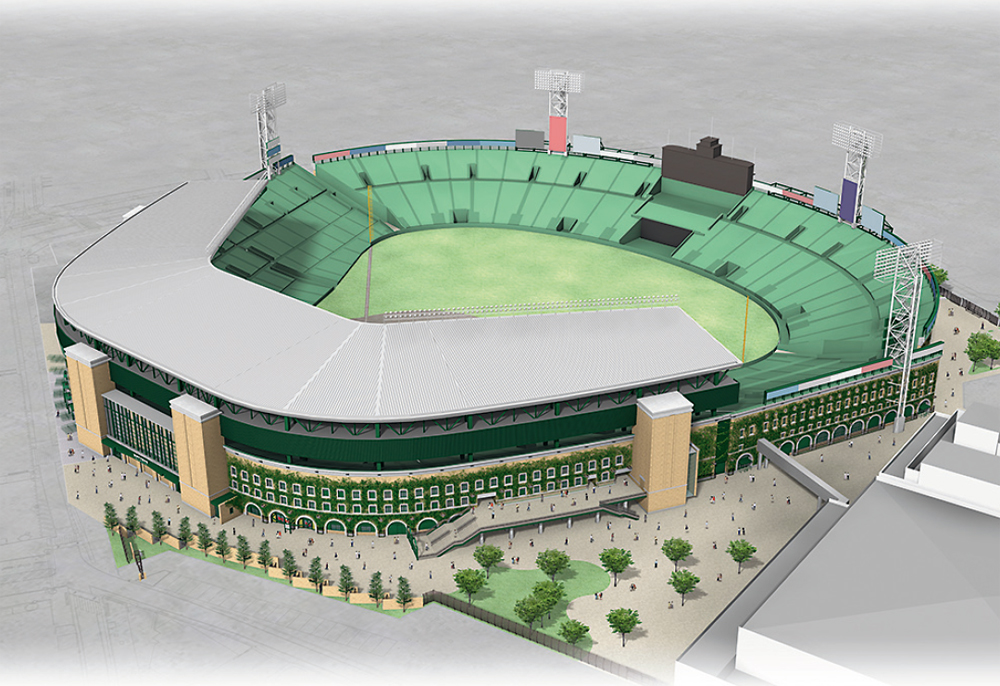 建設当時の外観を再現／阪神甲子園球場リニューアル | 日経クロス