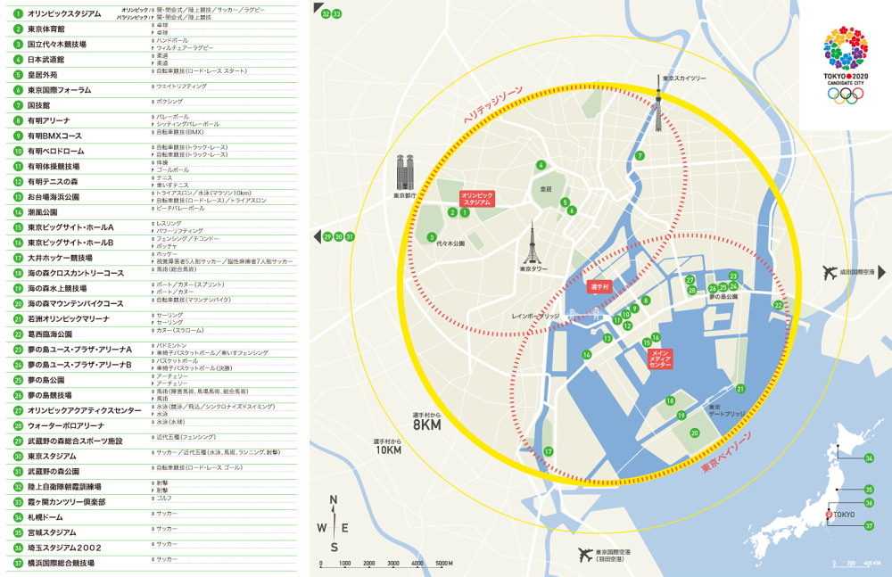 東京五輪招致、37会場・4554億円の全貌明らかに（4ページ目） | 日経
