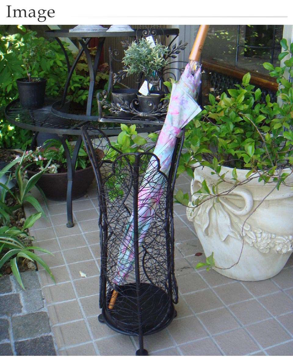 モダンアート アイアンアンブレラスタンド(傘立て)｜おしゃれ