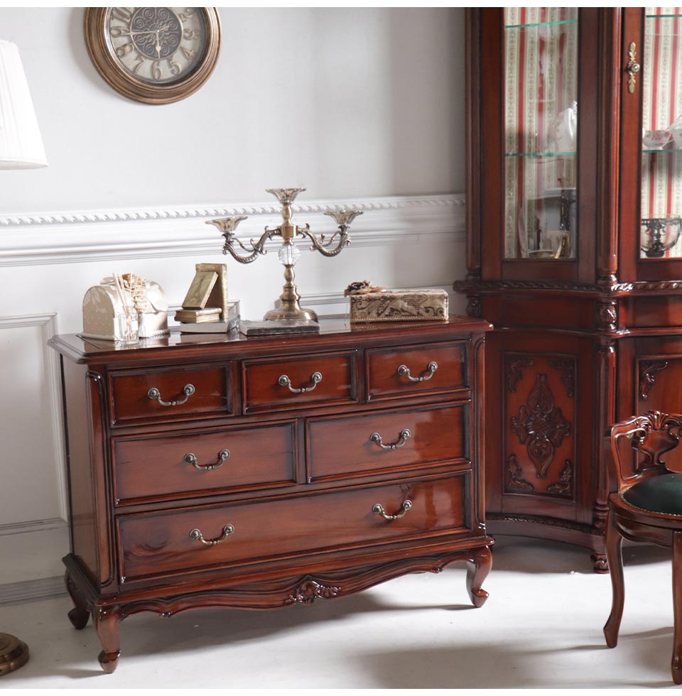 オリジナル】キャビネット 幅115cm｜高級マホガニー家具VENECHIA