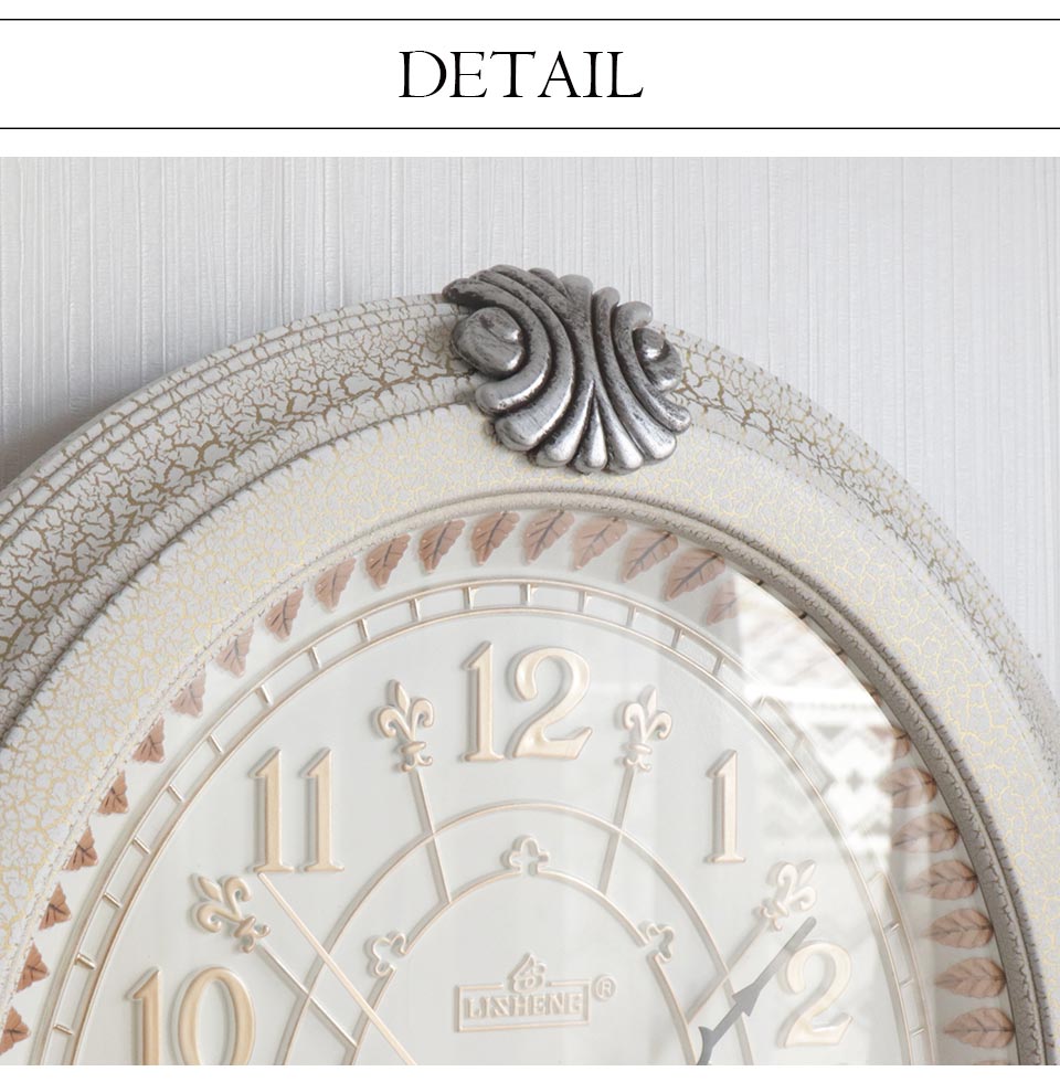 アンティークロココ ウォールクロック(壁掛け時計) ホワイト｜ロココ調