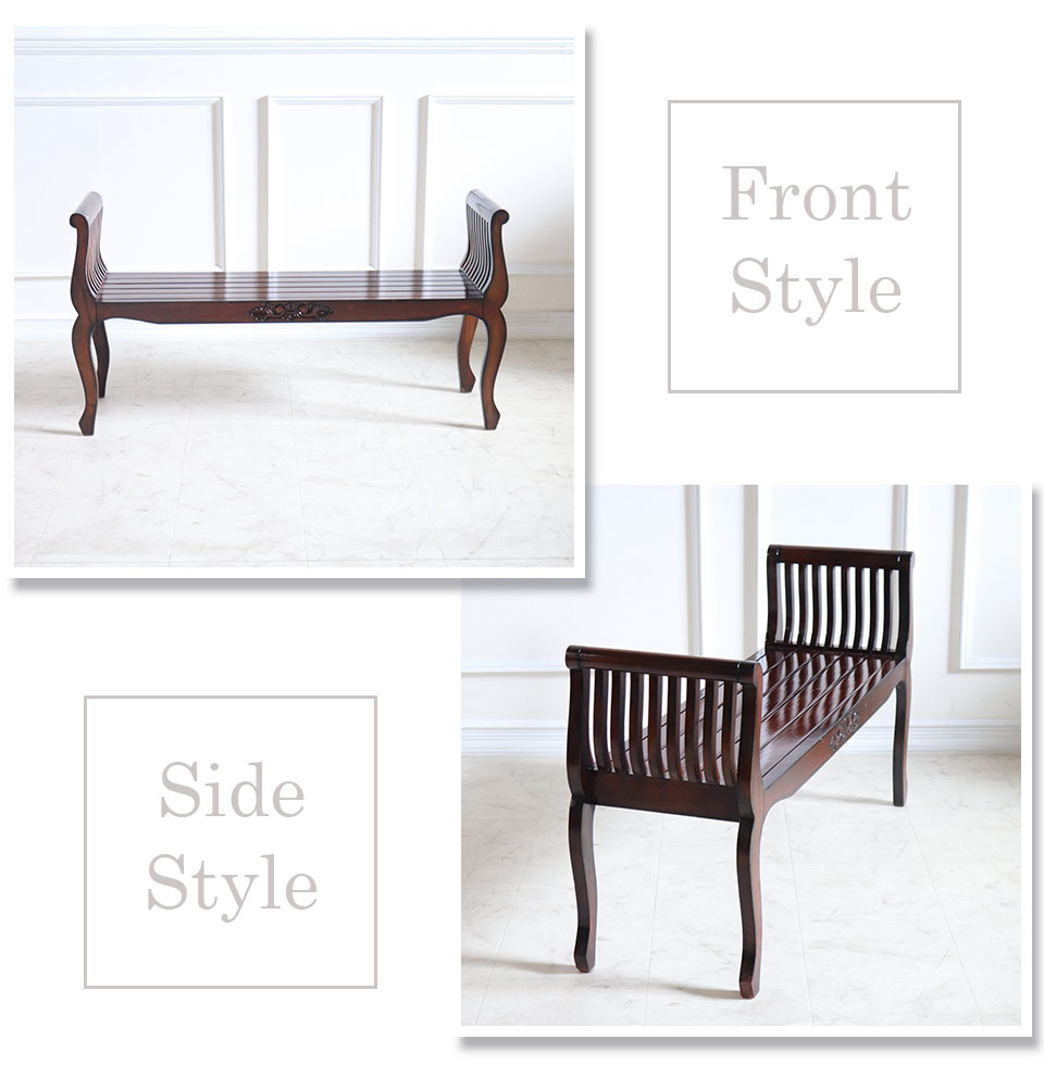 ベンチ｜高級マホガニー家具VENECHIA｜おしゃれ家具通販 Y-KAGU【輸入