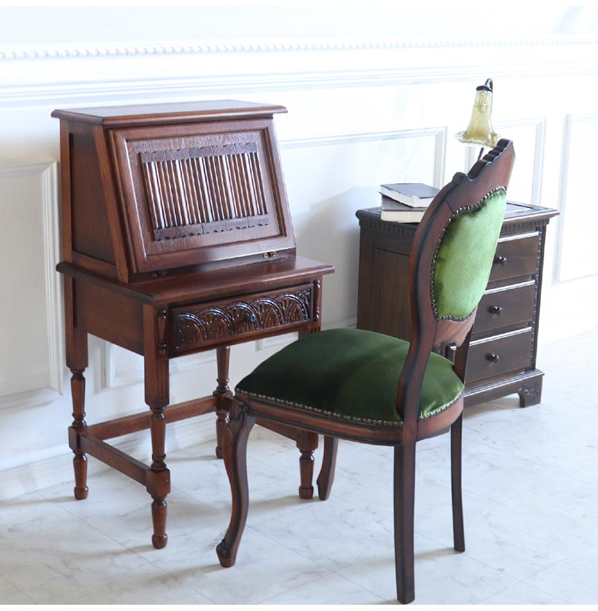 ライティングビューロー 幅55cm｜アンティーク調英国家具｜おしゃれ