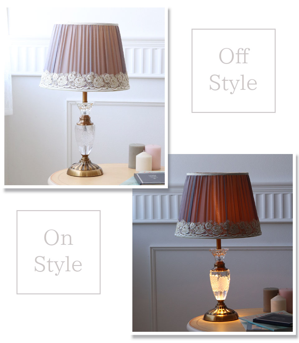 ロココクラシック ローズシェードテーブルランプ｜Y-KAGU(輸入家具屋