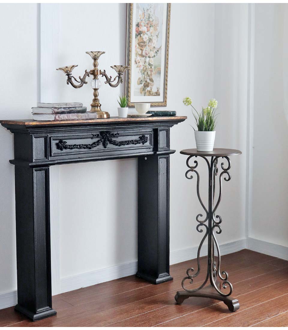 アンティーク調 木製 サイドテーブル(花台) 高さ86cm｜Y-KAGU(輸入家具