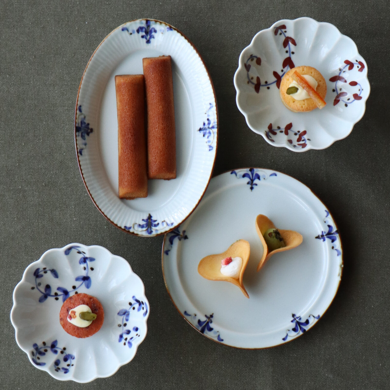 有田焼の上品な手描きのオーバル皿！ | リーヴスしのぎオーバル皿