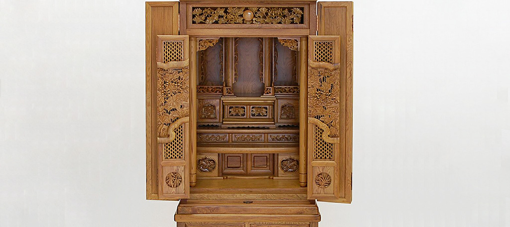 銘木屋久杉総無垢仏壇｜小林彫刻所｜仏壇、神棚、欄間、家紋の制作販売