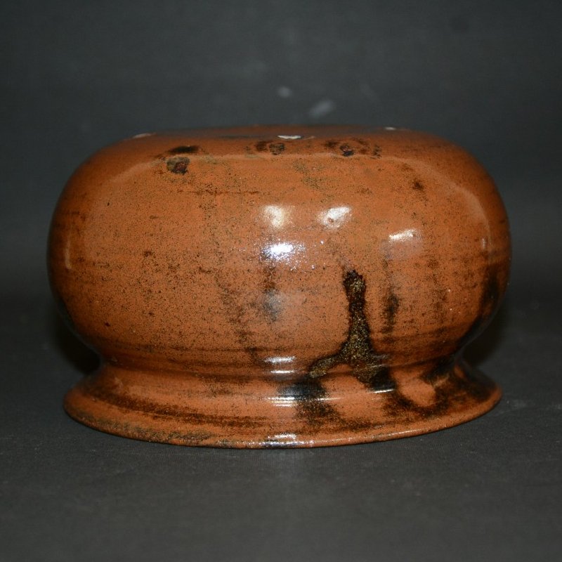 瀬戸釉エフゴ建水 大萱窯 加藤弥右衛門作 山口県無形文化財保持者 古物