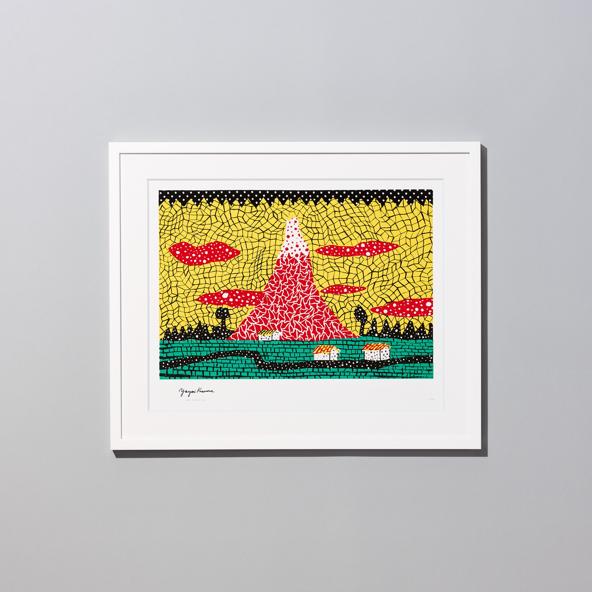 エディション・ポスター（額装）赤富士｜草間彌生 アートグッズ公式