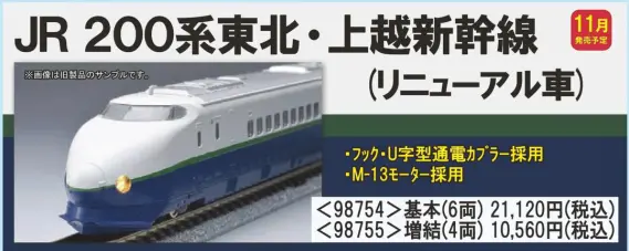 TOMIX 200系東北・上越新幹線(リニューアル車)基本セット 品番:98754
