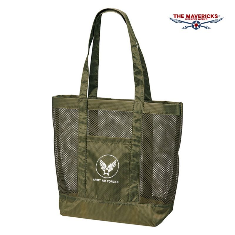 THE MAVERICKS リップストップ ナイロン メッシュ トートバッグ 肩がけ