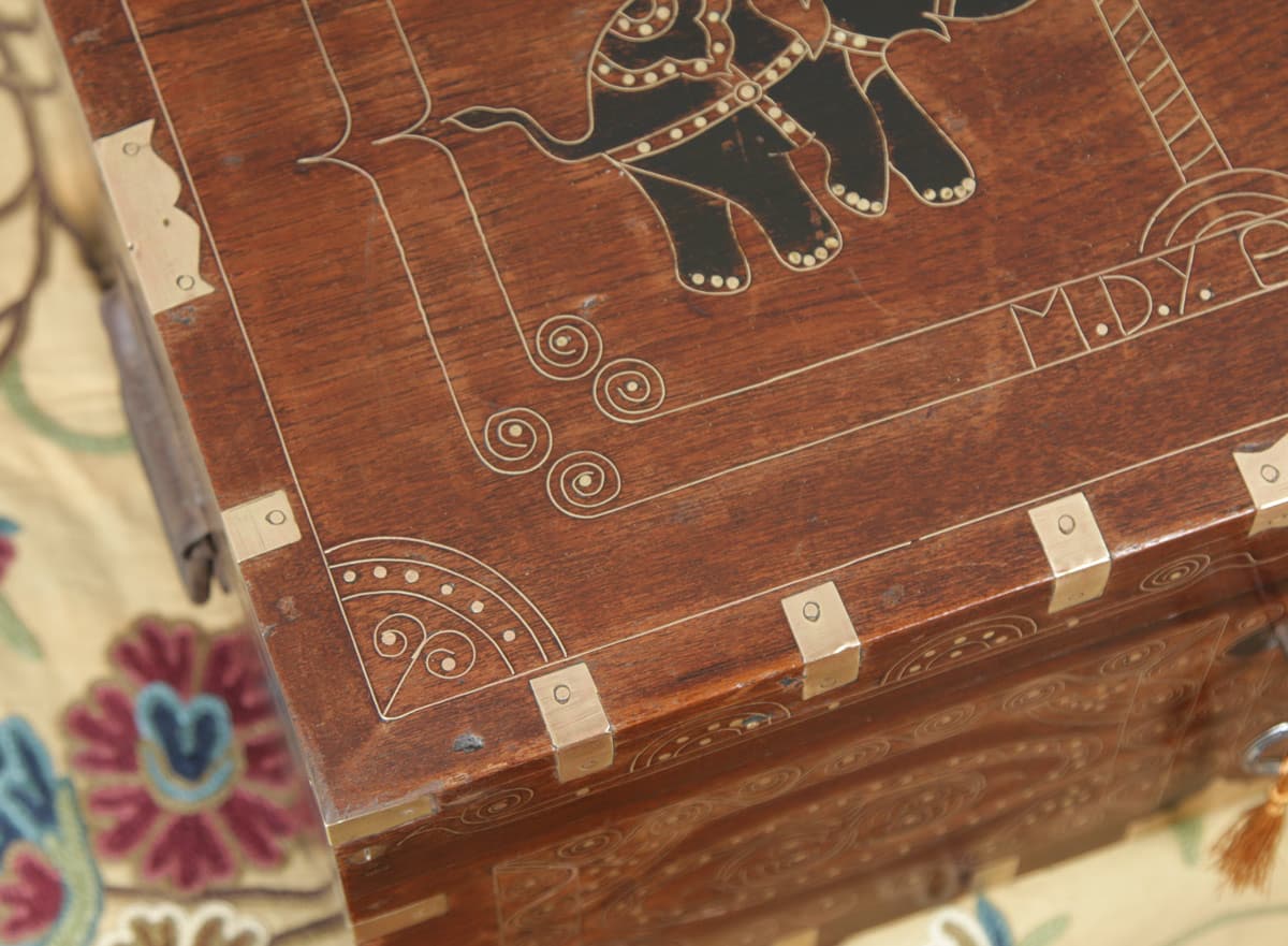 Mandalay Box - Teak & Brass Colonial Victorian - Yola Gray