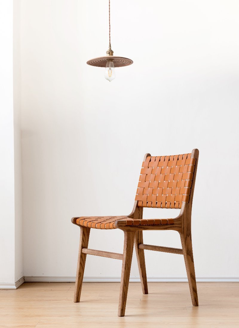Block Leather Dining Chair / ブロックレザーダイニングチェア