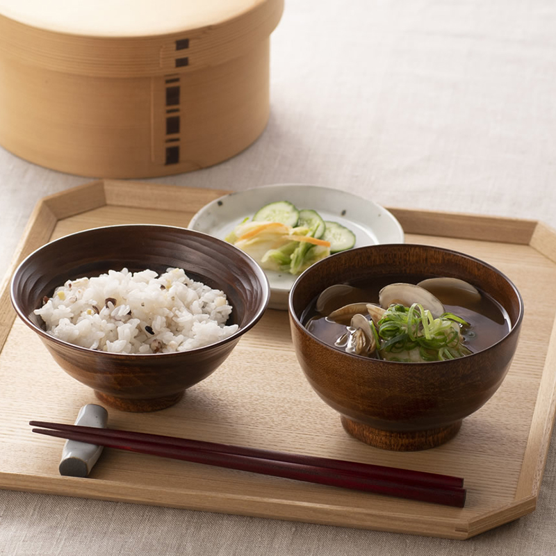 越前塗 隅切長角膳 タモ くらしのこみち | よろずを継ぐもの｜継ぐべき