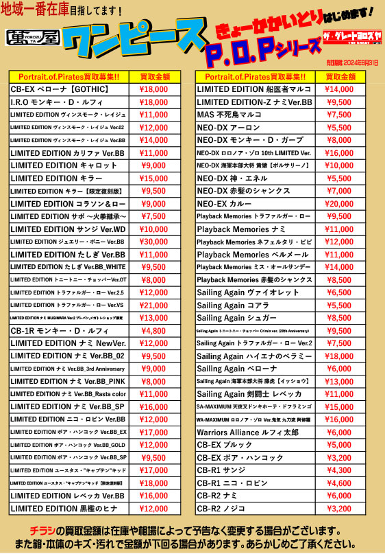 最新買取情報 - 萬屋（よろずや） - リサイクル、中古品の販売、買取なら