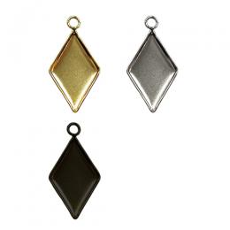 No.0867 ひし形カラワクペンダントトップ 銅板なし | アクセサリー