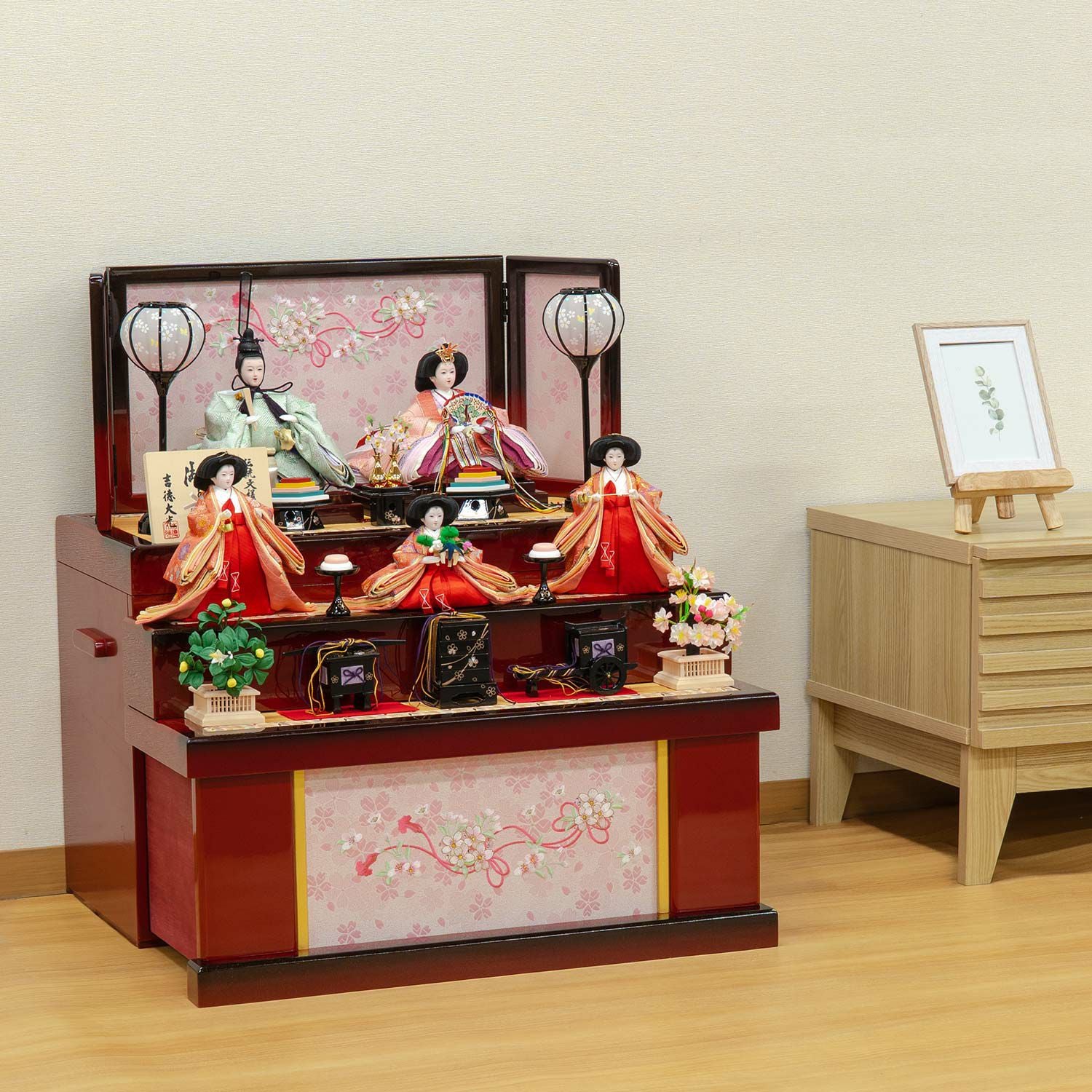 雛人形】小三五親王小芥子官女五人収納箱飾り | 雛人形（ひな人形