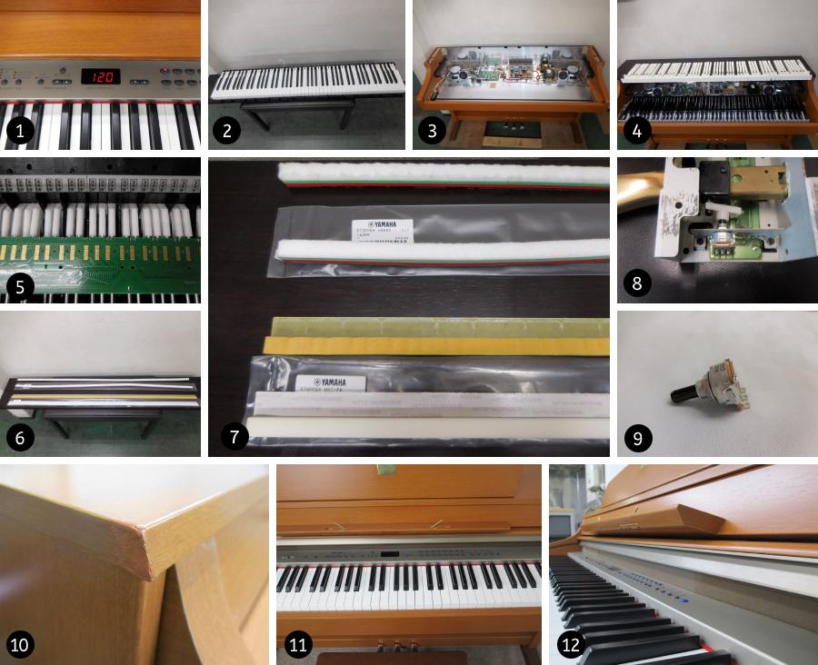 YAMAHA Clavinova（クラビノーバ） CLP-340C | 修理事例 | YMC楽器修理