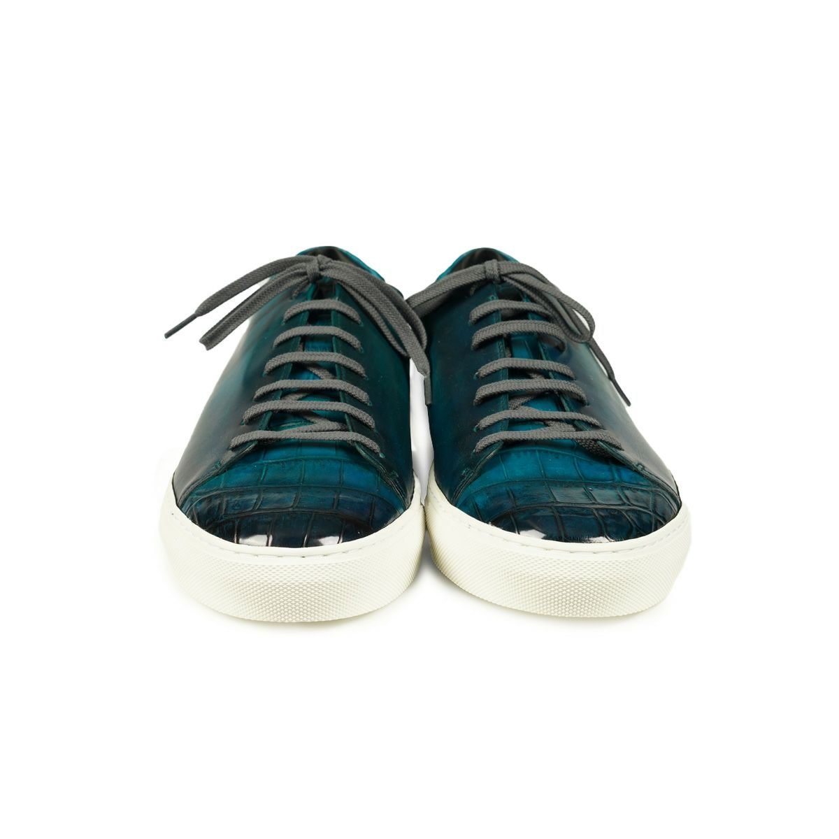 YFA2806 クロコダイルコンビ スニーカー ｜美しい色彩の革財布、革製品
