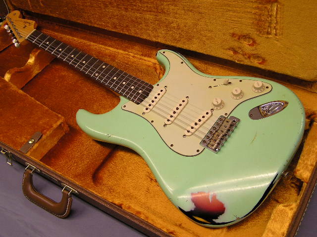 Fender C/S 1960 Stratocaster Relic / Surf Green ON 3TS Multi Layer