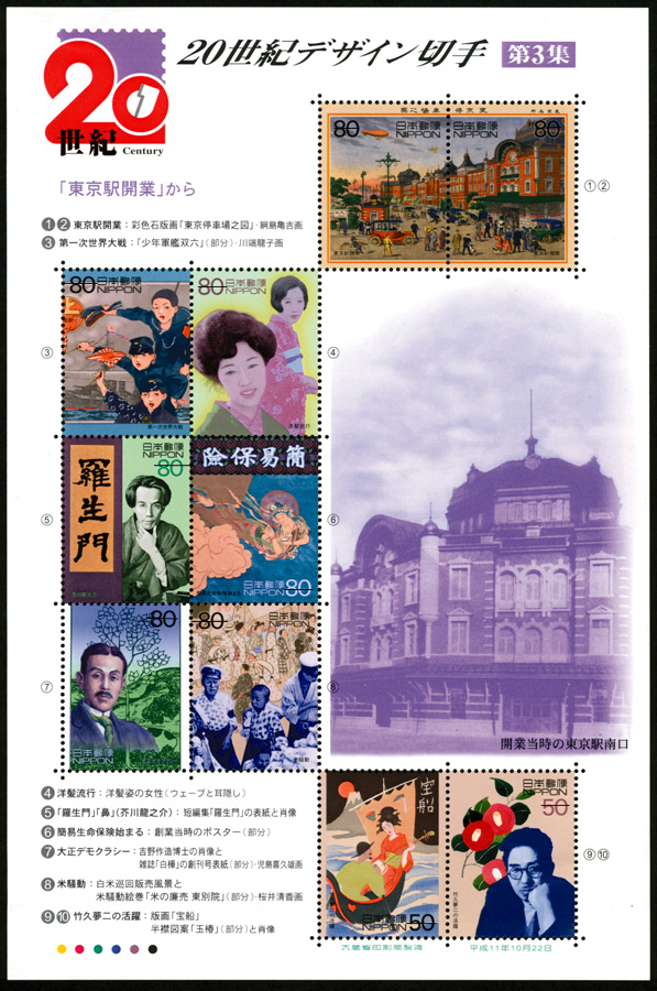 20世紀デザイン切手」シリーズ第3集郵便切手
