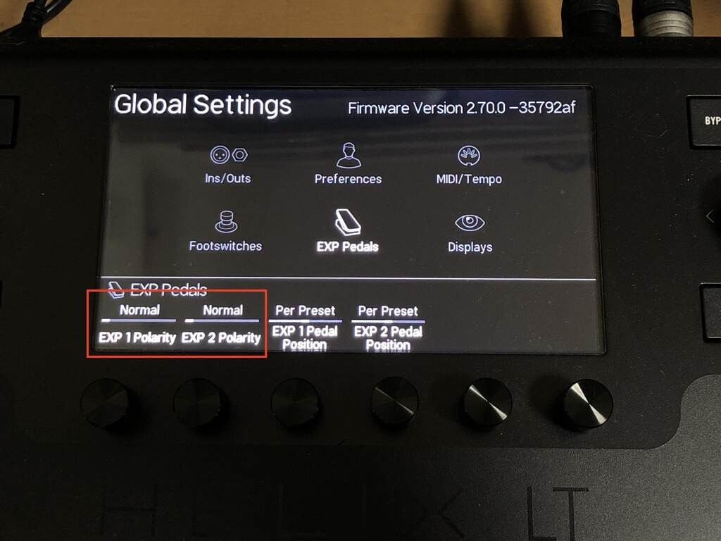 Line6 HX Stomp・Helixにエクスプレッションペダルを繋ぐときの注意点