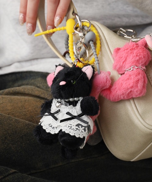 ROOP TOKYO キーホルダー アニマルぬいぐるみキーホルダー猫