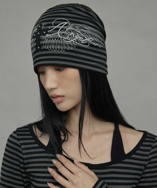 NIIER NOR ニット帽 ニットキャップ A'GEM/9 × .kom 「NIIER NOR