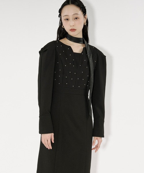 Ezick ドレス silver studs dress シルバースタッズドレス : ZOZOTOWN