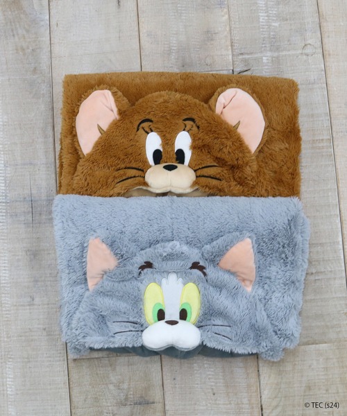 ブランケット 「公式」トムとジェリー フード付きブランケット